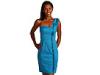 Rochii femei Jessica Simpson - Asymmetrical Pleat Dress - Turquoise