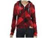 Bluze femei roxy - blacklight zipper hoodie - crimson