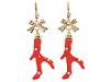 Diverse femei Betsey Johnson - Under The Sea - Coral Reef Drop Earrings - Coral