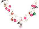 Diverse femei Betsey Johnson - Flower Girl Flower & Beads Illusion Necklace - Orange Multi