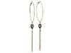 Diverse femei betsey johnson - vintage vicky skull chain drop hoops -