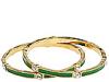 Diverse femei Jessica Elliot - Skinny Candied Bangles (Set of 2) - Green/Gold