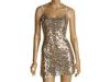 Tricouri femei Free People - Sequined Mesh Prom Tunic Dress - White Gold