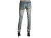 Blugi femei DKNY - Extreme Skinny Bleached Out Denim - Striped Indigo