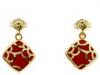Diverse femei Andrew Hamilton Crawford - Resin Bubble Earrings Gold - Red