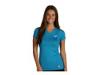 Tricouri femei Nike - Pro Hyper Cool Short-Sleeve Shirt - Blue Lacquer/Dark Obsidian/White/(White)