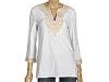 Bluze femei Michael Kors - 3/4 Sleeve Embroidered Tunic - White