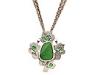 Diverse femei Chan Luu - Glam Lotus Adjustable Necklace - Green Jade