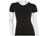 Tricouri femei Nike - Nike+ Short-Sleeve Top - Black/Black/(Bright Fuchsia)
