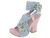 Sandale femei Irregular Choice - Envelope 3137-4D - Blue Gingham Fabric/ Pink Gingham Fabric