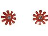 Diverse femei Betsey Johnson - Flower Girl Orange Flower Stud Earrings - Orange