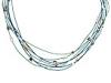 Diverse femei Fossil - Multi Cords Necklace - Silver/Blue Multi