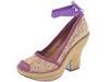 Pantofi femei Irregular Choice - Lace Curtain 3057-5C - Peach/Cream/Lavendar