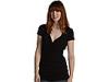 Tricouri femei dkny - s/s cross front gathered top -