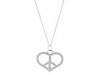 Diverse femei Peace & Love Jewelry by Nancy Davis - Large Heart Peace/Pendant - White Gold
