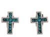 Diverse femei lucky brand - pave metal cross stud earrings - multi