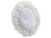 Diverse femei tarina tarantino  - white cameo baroque ring - white