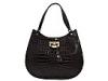 Genti de mana femei DKNY - Croco Leather Large Hobo - Dark Brown