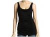 Tricouri femei dkny - gathered front tank - black