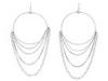 Diverse femei Chan Luu - Large Wax Linen Covered Hoops with Chains - White Linen