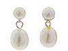 Diverse femei carolee - pearl snowman earrings -