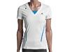 Tricouri femei Adidas - Glide Short-Sleeve Tee - White/Core Teal