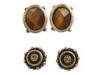 Diverse femei fossil - double up sun stud earrings - brass/tiger\"s