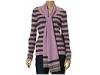 Pulovere femei Esprit - Wool Cashmere Blend Roundneck Stripe Sweater w/ Scarf - Twilight Melange