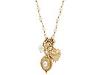 Diverse femei Carolee - t Retro Carolee Pearl Cluster Charm Necklace - White Pearl/Worn Gold