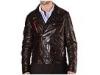 Jachete barbati Moschino - Leather Asym Zip Front Jacket With Removable Sleeves - Brown