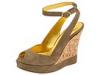 Sandale femei ralph lauren collection - haylee - olive suede/gold