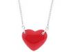 Diverse femei Andrew Hamilton Crawford - Puff Heart Necklace - Red Opaque