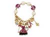 Diverse femei Betsey Johnson - Varsity Crush Stretch Charm Bracelet - Pink Multi/Antique Gold