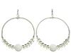 Diverse femei Chan Luu - Wax Linen Wrapped Hoops with Stones - White Jade