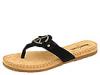 Sandale femei Minnetonka - Thong w/ Peace Sign - Black Suede