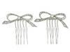 Diverse femei Carolee - Bow Hair Combs (Set of Two) - Crystal/Silver