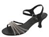 Sandale femei Vaneli - Mimma - Black Nuvola Fabric w/ Silver & Clear Rhinestones