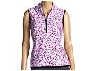 Tricouri femei Adidas - ClimaCool&#174  Sleeveless Printed Mosaic Polo Shirt - White/Pucker/Pinky/Deck