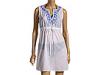 Rochii femei Tommy Bahama - Embroidered Covers S/L Dress - White/Blue Lapis