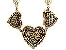 Diverse femei Betsey Johnson - Dot Dot Dot Polka Dot 3 Heart Charm Necklace - Leopard