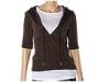 Bluze femei roxy - long sands 3/4 sleeve hoodie - chocolate brown