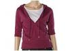 Bluze femei roxy - long sands 3/4 sleeve hoodie - purple potion