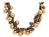 Diverse femei Carolee - Cafe Mocha Pearl and Ribbon Charm Necklace - Multi Gold