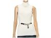 Tricouri femei Michael Kors - Sleeveless Belted T-Neck - Cream