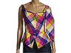 Tricouri femei Vivienne Westwood - Sunday Blouse With Scarf - Checkered Pink/Yellow