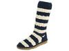 Cizme femei UGG - Classic Tall Stripe Cable Knit - Navy/Cream