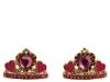 Diverse femei Betsey Johnson - Varsity Crush Crown Stud Earrings - Pink Multi/Antique Gold