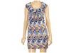 Rochii femei ali ro - print sheath w/ruffle neck -