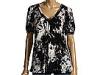 Tricouri femei Michael Kors - Smokey Tie Dye Pleat Top - Cream