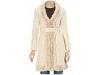 Jachete femei Moschino - Nylon Ruffle Belted Coat - Cream